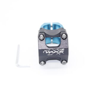 Wake Alüminyum Siyah / Mavi 31.8 50mm Kısa Gidon Boğazı