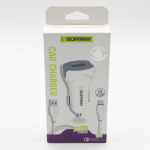 Soffany SY-681 38W USB-C to USB-C Araç Şarj Seti Araç içi şarj