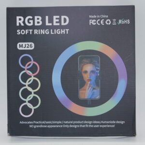 MJ26 26 cm RGB LED Soft Ring Light + Stand